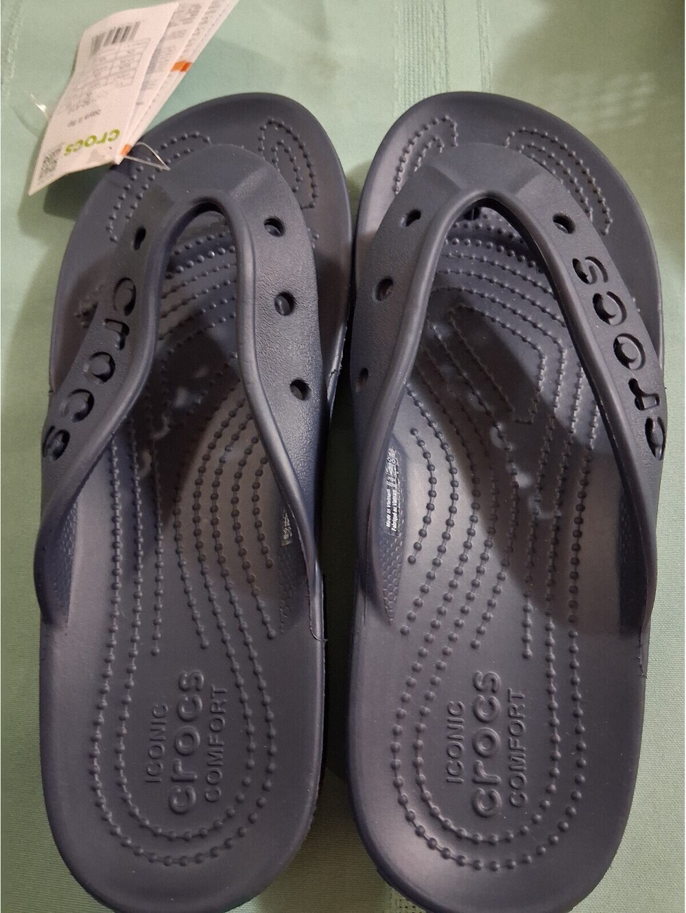 Crocs Baya II Flip Flop Sandals in Navy Blue, Size M5/W7